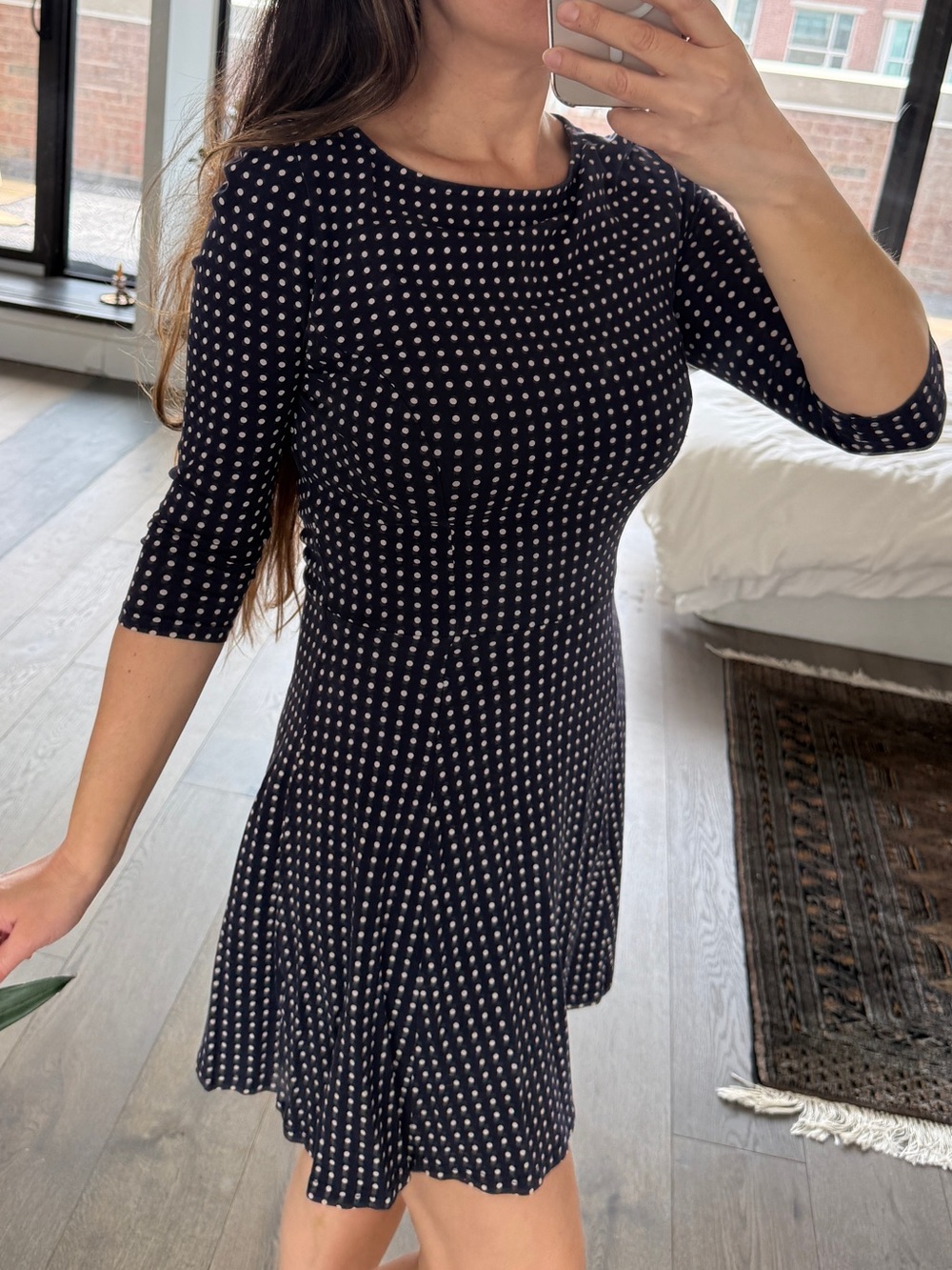Topshop Polka Dot Fit & Flare Dress